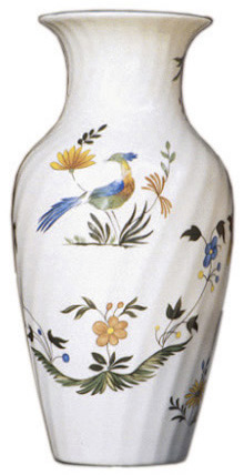 oiseaux de paradis fluted vase