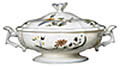oiseaux de paradis covered vegetable bowl