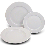 white porcelain dinner plates